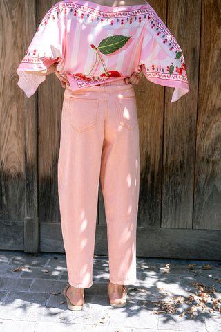 Nini Denim Trousers Peach