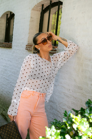 Nini Denim Trousers Peach