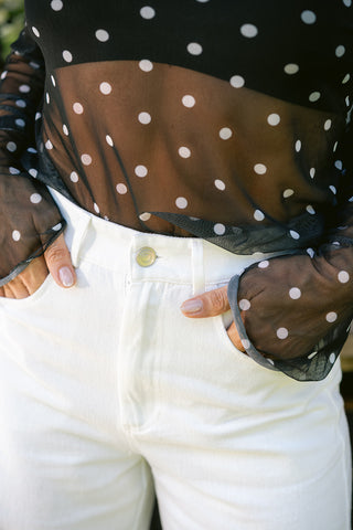 Nini Denim Trousers White