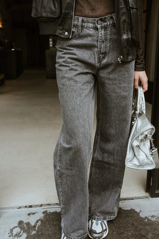 Noor Denim Trousers Grey