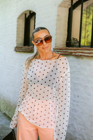 Novas Sheer Top White