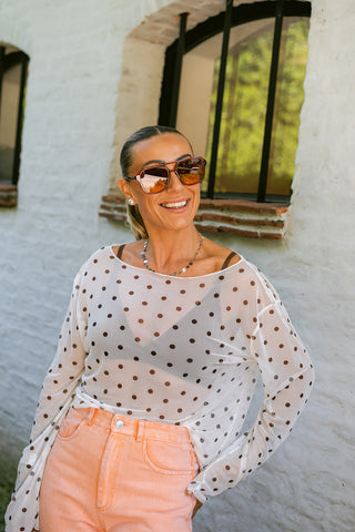 Novas Sheer Top White