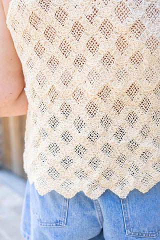 Odina Crochet Top White
