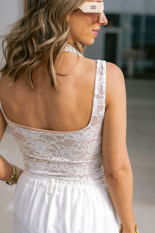 Peonia Lace Body White