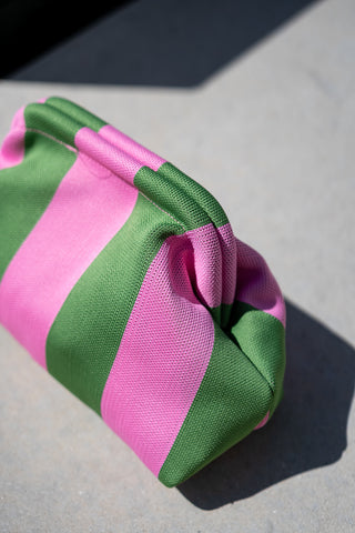 Pochette Striped Green