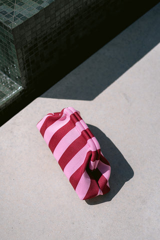 Pochette Striped Burgundy/Pink