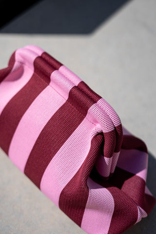 Pochette Striped Burgundy/Pink
