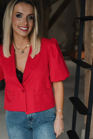 Poppy Blazer Red