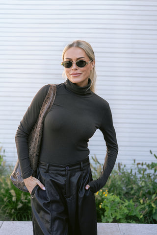Reno Highneck Top Brown