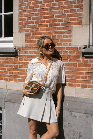 Robin Short Sleeve Cardigan Cream