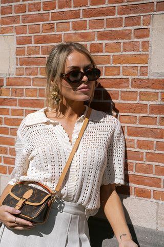 Robin Short Sleeve Cardigan Cream