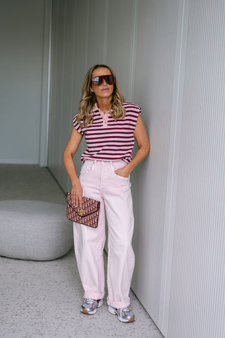 Rosali Polo T-shirt Pink
