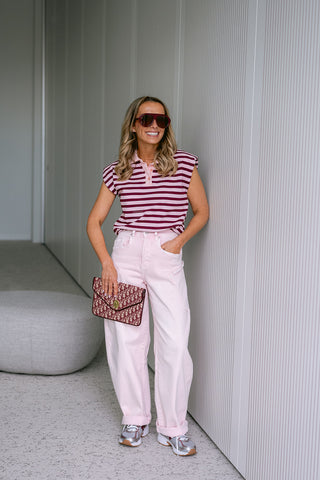 Rosali Polo T-shirt Pink