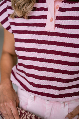 Rosali Polo T-shirt Pink