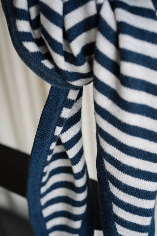 Rubi Striped Scarf Blue
