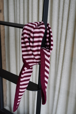 Rubi Striped Scarf Burgundy