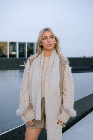 Rue Glitter Scarf Beige