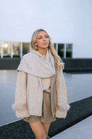 Rue Glitter Scarf Beige