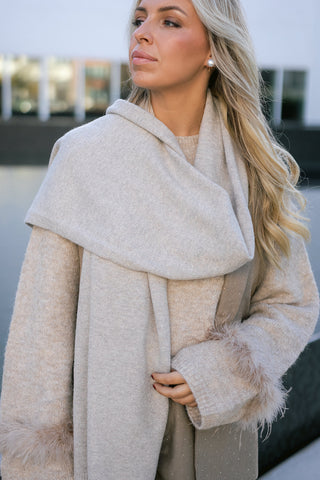 Rue Glitter Scarf Beige