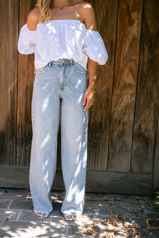 Novelle Wide Leg Jeans Blue