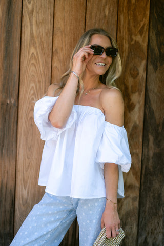 Saphine Top White