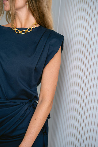 Sari T-shirt Dress Navy