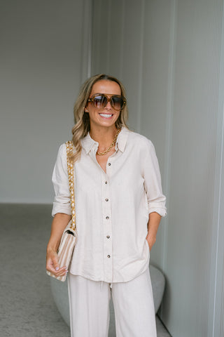 Say Linnen Shirt Cream