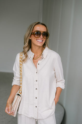 Say Linnen Shirt Cream