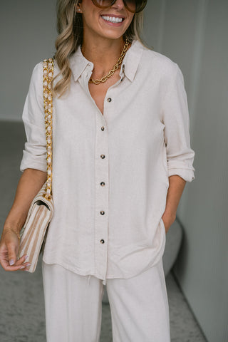 Say Linnen Shirt Cream