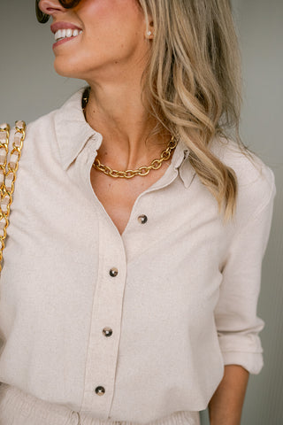 Say Linnen Shirt Cream