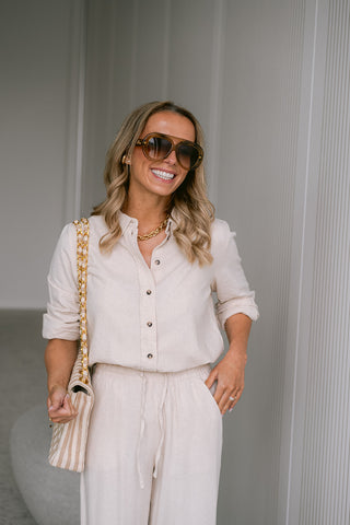 Saye Linnen Trousers Cream