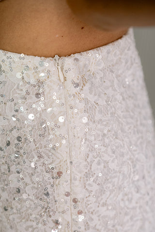 Shelshy Sequin Skirt Cream