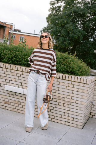 Sis Strip T-shirt Brown