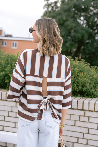 Sis Strip T-shirt Brown