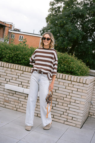 Sis Strip T-shirt Brown