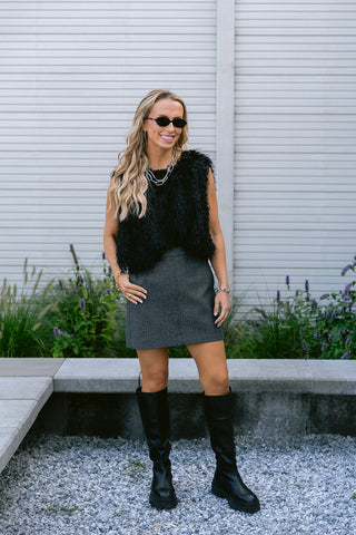 Taylor Mini Skirt Grey