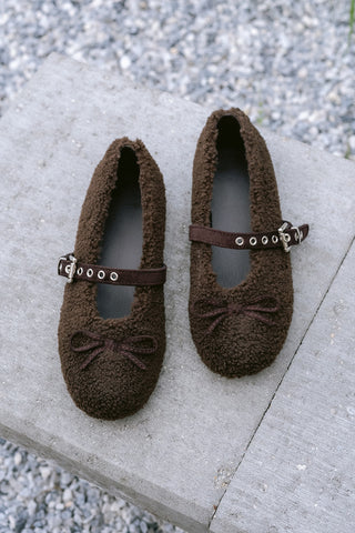 Roséline Ballerinas Teddy Brown