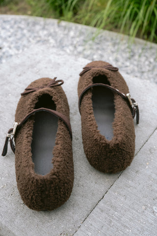 Roséline Ballerinas Teddy Brown