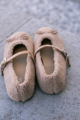 Roséline Ballerinas Teddy Taupe