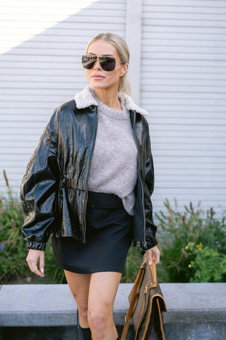 The Muse Leather Jacket Black