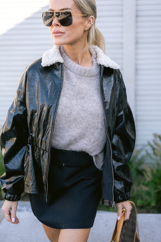 The Muse Leather Jacket Black