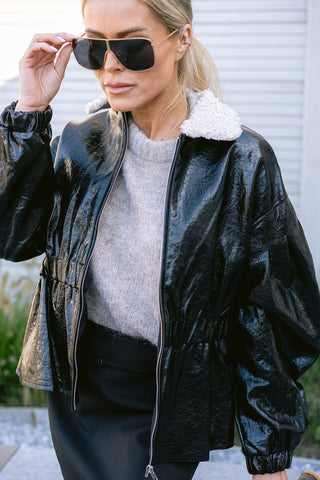 The Muse Leather Jacket Black