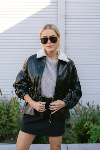 The Muse Leather Jacket Black