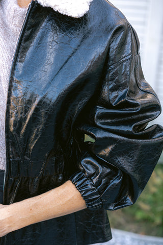 The Muse Leather Jacket Black