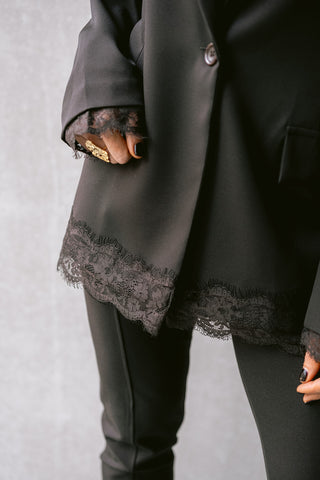 Thias Lace Blazer Brown