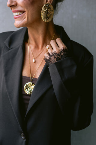 Thias Lace Blazer Brown