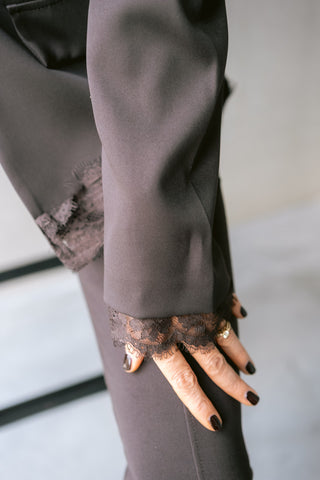 Thias Lace Blazer Brown