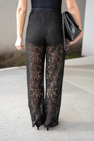 Tommy Lee Lace Trousers Black