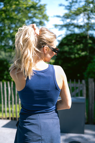 Tulle Top Navy