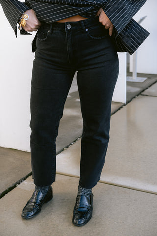 Velora Denim Trousers Grey